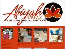 Tablet Screenshot of abiyahnaturals.com